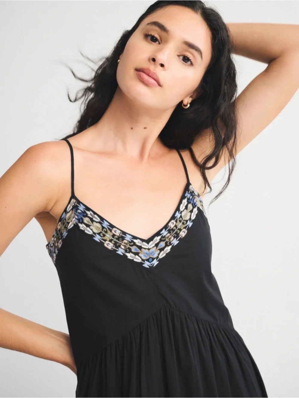 Abercrombie & Fitch V-Neck Flowy Maxi Dress